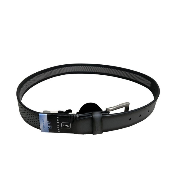 PGA Tour Belt Men Faux Leather Perforated Breathable Padded Strap Gray Black 32‎ - Picture 1 of 5